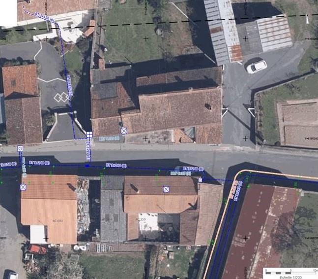 exemple d'ortho réalisée partir d'un PCRS image